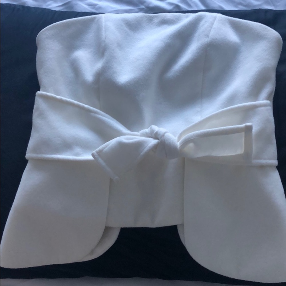 White strapless top